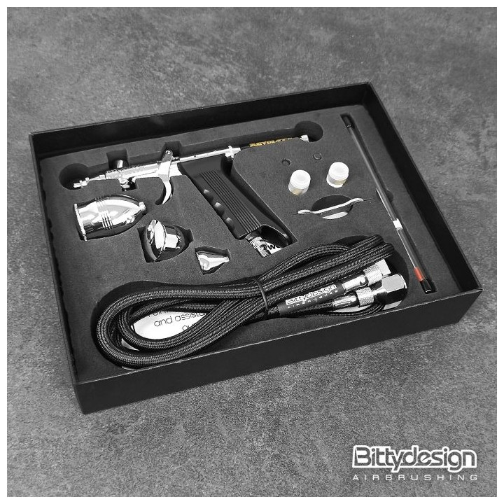 Bittydesign Revolver - víceúčelová airbrush pistole s 0,3/0,5/0,8mm tryskou