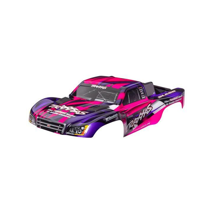 Traxxas karosérie Slash 2WD růžová (bezsponková)