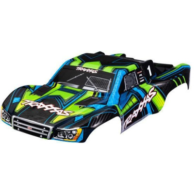 Traxxas karosérie Slash 4X4 zeleno-modrá (bezsponková)