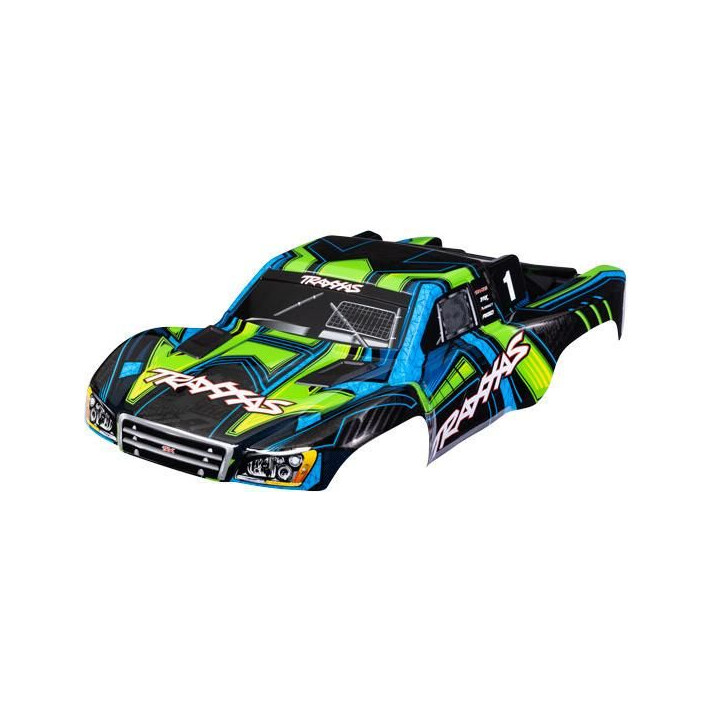 Traxxas karosérie Slash 4X4 zeleno-modrá (bezsponková)