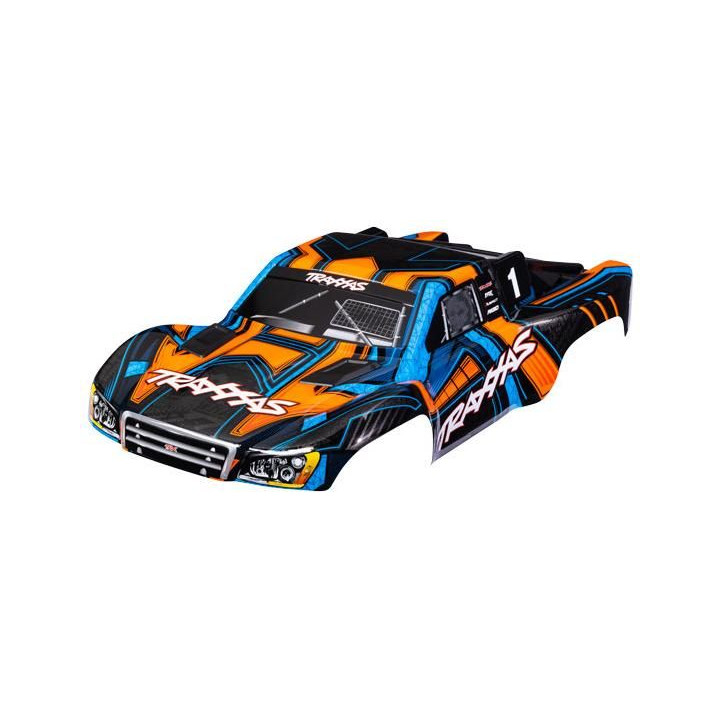 Traxxas karosérie Slash 4X4 oranžovo-modrá (bezsponková)