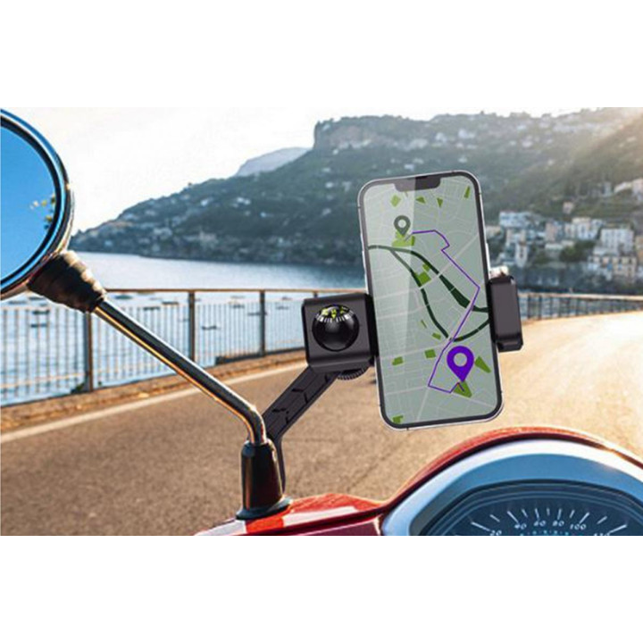 Multi-Angle Smartphone Holder with Compass (Mirror Base)