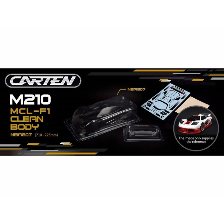 CARTEN MCL-F1 1/10 M-Chassis lexanová karoserie (210mm-225mm)