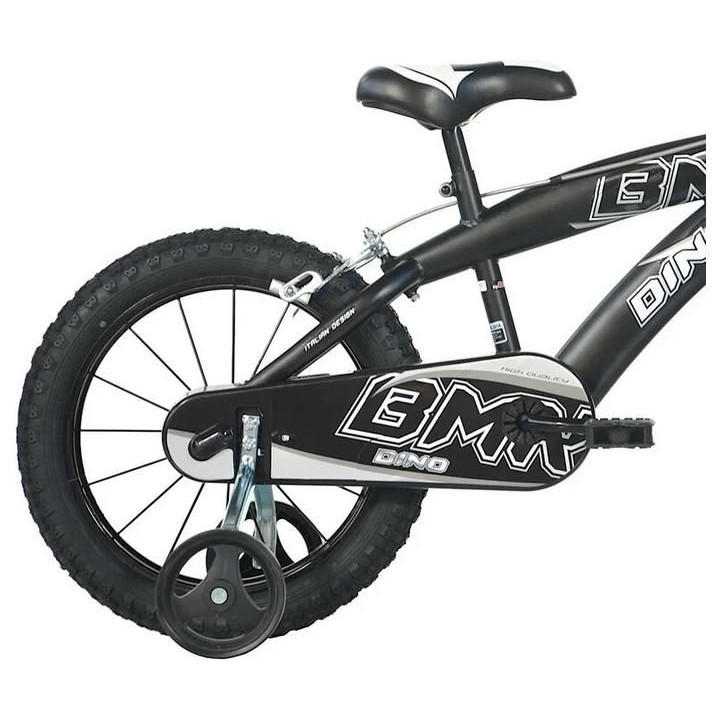 DINO Bikes - Dětské kolo 16" BMX černé/zelené