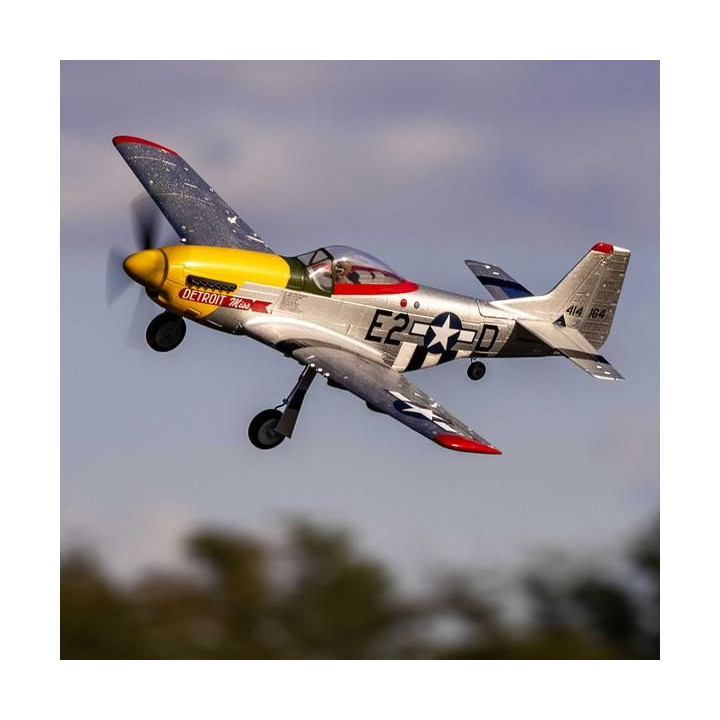E-flite UMX P-51D Mustang “Detroit Miss” AS3X Safe Select BNF Basic