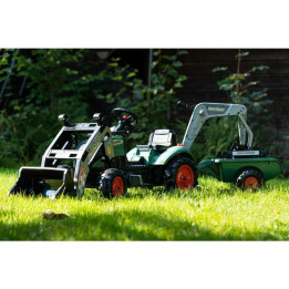 FALK - Šlapací traktor Farm Lander s nakladačem, rypadlem a vlečkou zelený