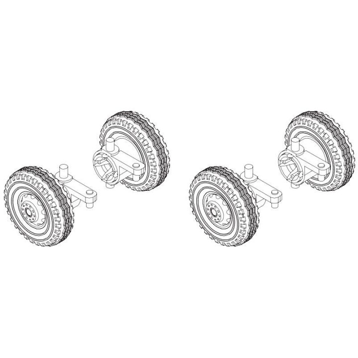 Turbo Racing Set předních kol C50 2 + 2 ks