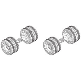Turbo Racing Set zadních kol C50 2 ks
