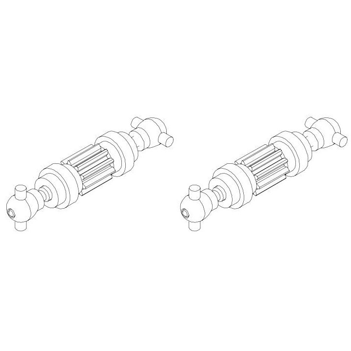 Turbo Racing Osa předních kol C50 2 ks