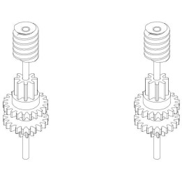 Turbo Racing Výstupní osa převodovky C50 2 ks