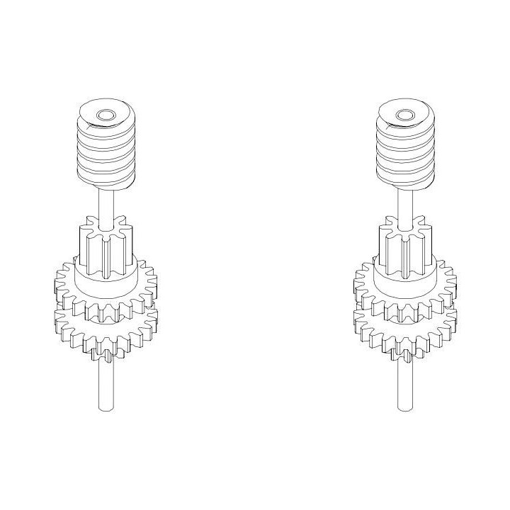 Turbo Racing Výstupní osa převodovky C50 2 ks