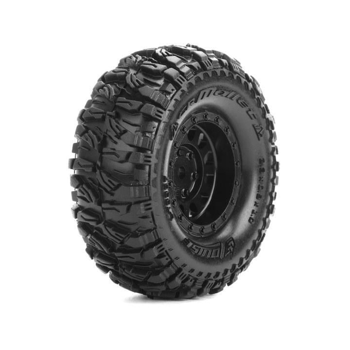 CR-MALLET 1.0 - Kompletní 1/18 a 1/24 crawler kola s černými disky pro 7mm hex, 2 ks