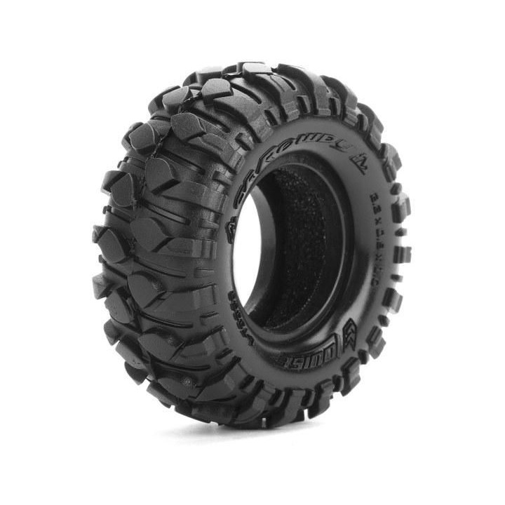 CR-ROWDY 1.0 - Pneumatiky s vložkou pro 1/18 a 1/24 crawler, 2 ks