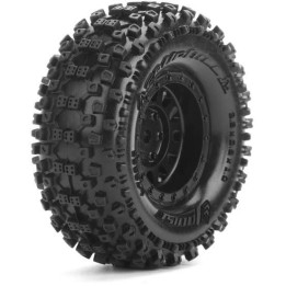 CR-UPHILL 1.0 - Kompletní 1/18 a 1/24 crawler kola s černými disky pro 7mm hex, 2 ks