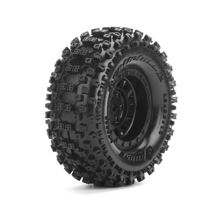 CR-UPHILL 1.0 - Kompletní 1/18 a 1/24 crawler kola s černými disky pro 7mm hex, 2 ks