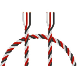 Kabel třížilový silikonový kroucený tlustý FU 0.5mm2