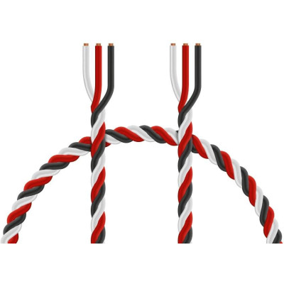 Kabel třížilový silikonový kroucený tlustý FU 0.5mm2