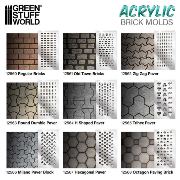 Acrylic molds - Regular Bricks 1:35 / Akrylové formy - Bežné tehly