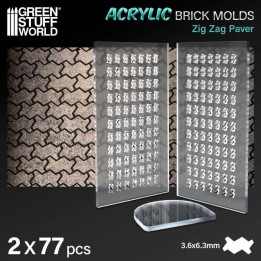 Acrylic molds - Zig Zag Pavement 1:35 / Akrylové formy - Cik cak chodník