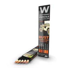 WATERCOLOR PENCIL SET RUST AND STREAKING