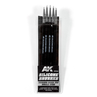 SILICONE BRUSHES MEDIUM TIP SMALL (5 SILICONE PENCILS)