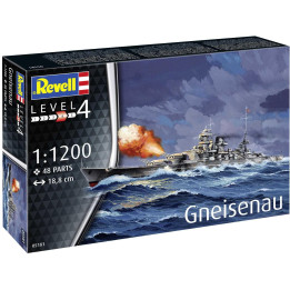 Plastic ModelKit loď 05181 - Gneisenau (1:1200)