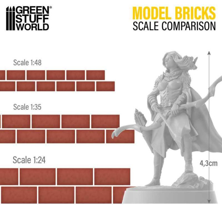 Model Bricks - Red x2000 / Modelové tehly - červená x2000