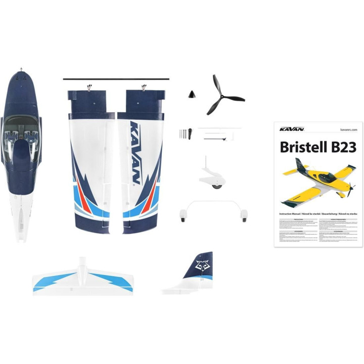 KAVAN Bristell B23 1600mm s R8 Rx - modrá