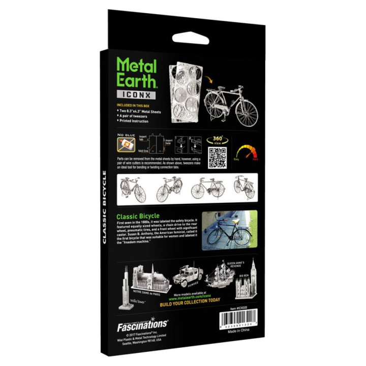 Metal Earth Luxusná oceľová stavebnica Bon Voyage Bicycle ICX020