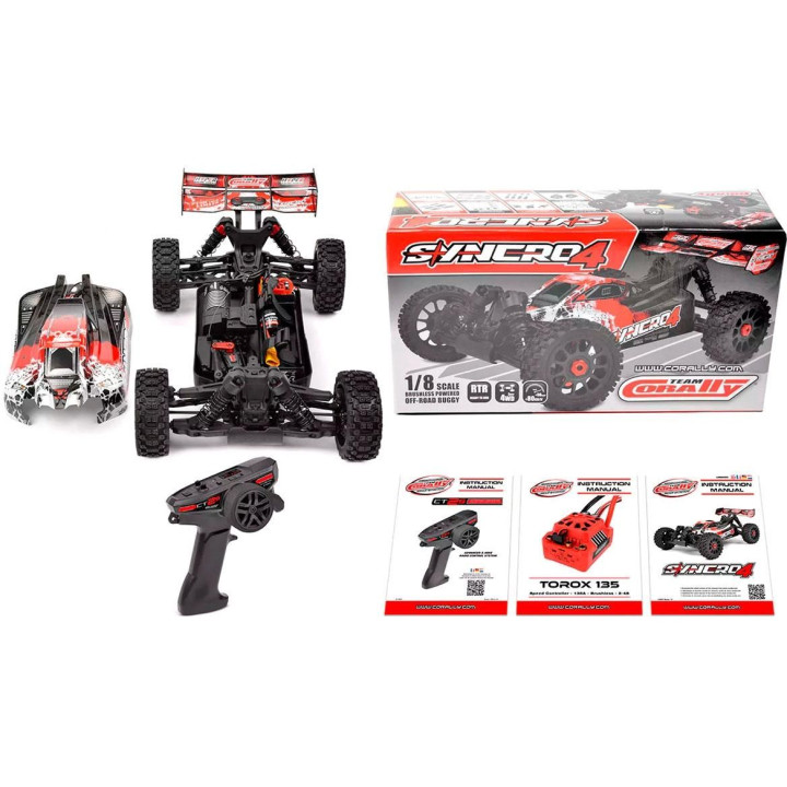 SYNCRO-4 - BUGGY 4WD 3-4S - RTR - červená
