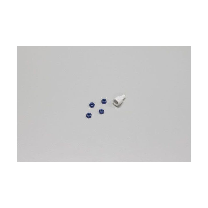 Kyosho Nyloc Alu Wheel Nut Kyosho Mini-Z (4) Blue