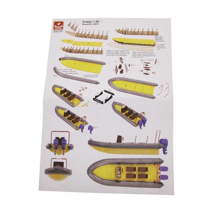 Türkmodel Zodiac nafukovací člun 1:50 kit