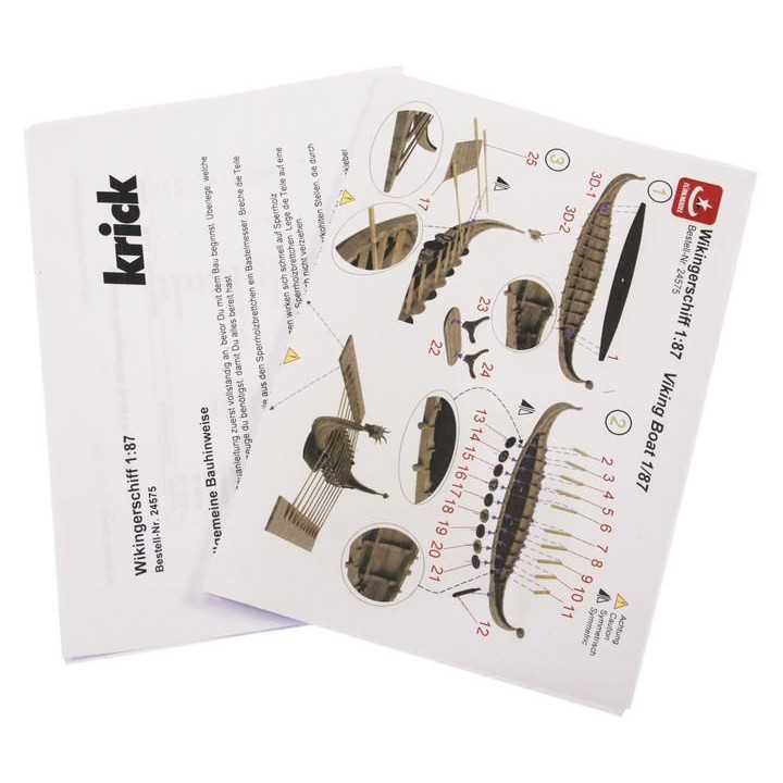Türkmodel vikingská loď 1:87 kit