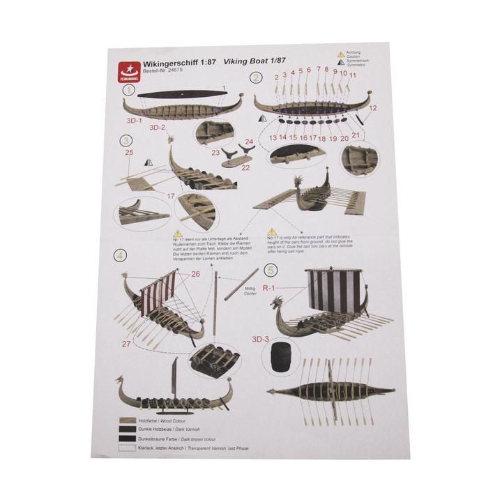 Türkmodel vikingská loď 1:87 kit