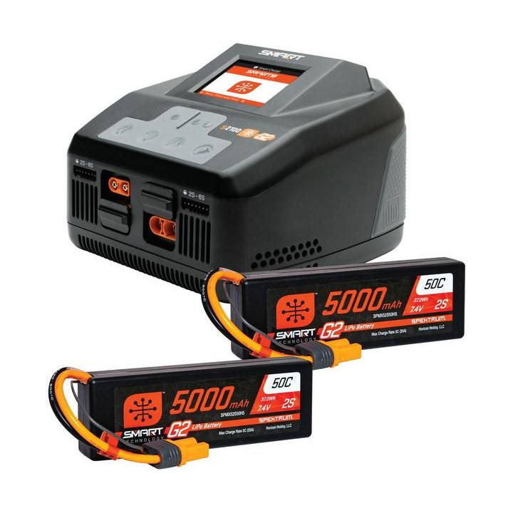 Spektrum Smart Powerstage G2 Car 4S 5000mAh 2S IC5 (2), S2100