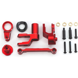 Traxxas mechanika řízení hliníková červená