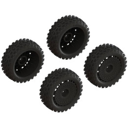 Arrma kolo s pneu dBoots 2-HO, disk černý (2)