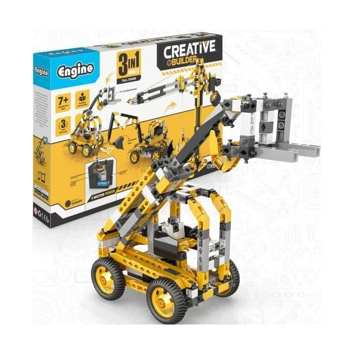 Engino Creative Builder vysokozdvižný nakladač 3v1 + motor