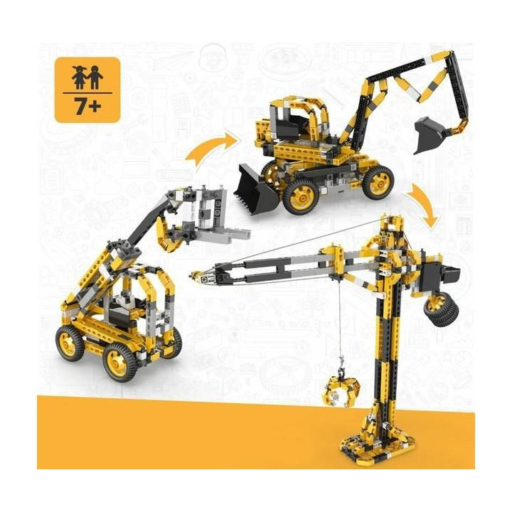 Engino Creative Builder vysokozdvižný nakladač 3v1 + motor