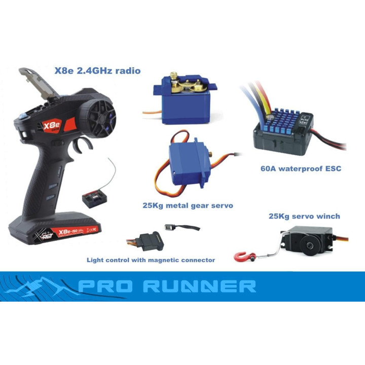 PRO RUNNER 1/10 sada 2,4GHz, Modrá