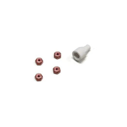 Kyosho Nyloc Alu Wheel Nut Kyosho Mini-Z (4) Red