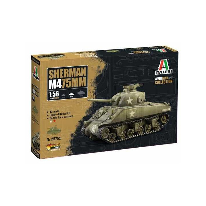 Model Kit tank 25751 - M4 Sherman 75mm (1:56)