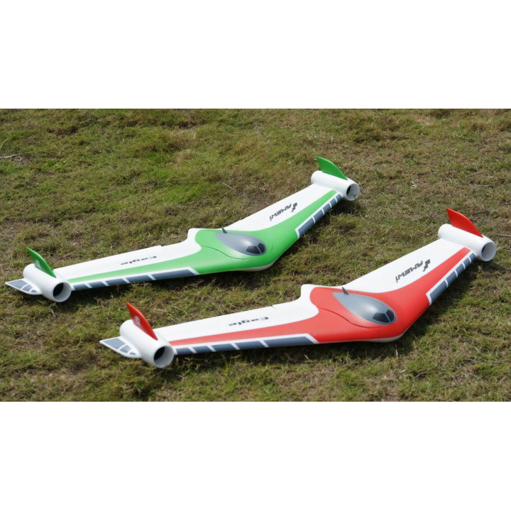Eagle Twin V2 40mm EDF lietajúce krídlo PNP červené