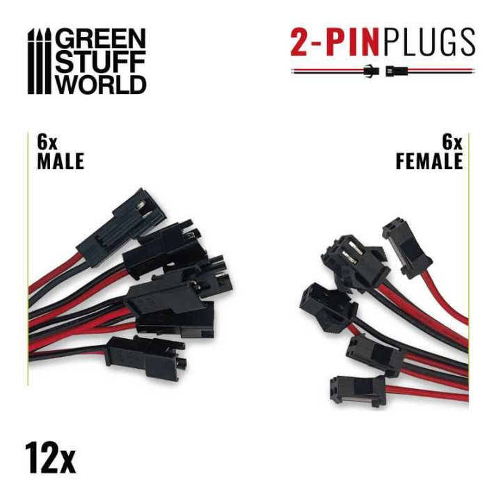 Rýchlospojka konektor JST SM 22AWG 150+150mm 2-pinová 6 párov