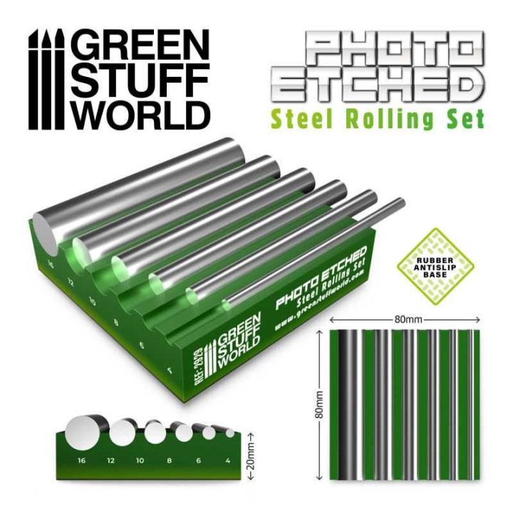 Photo Etched Steel Rolling Set / Súprava na valcovanie leptanej ocele
