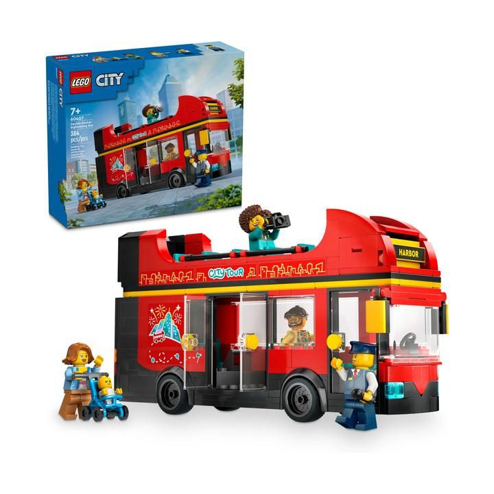 LEGO City - Červený dvoupodlažní vyhlídkový autobus