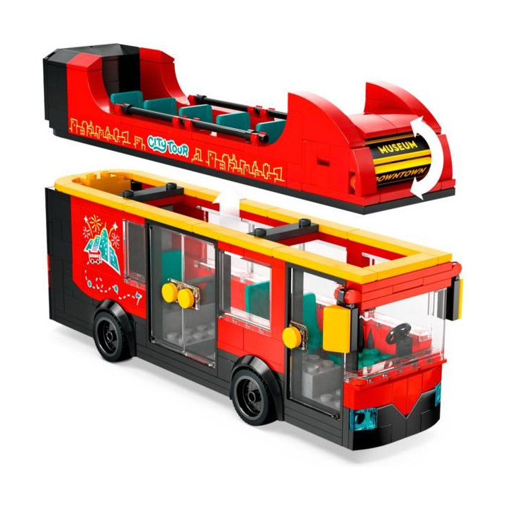 LEGO City - Červený dvoupodlažní vyhlídkový autobus
