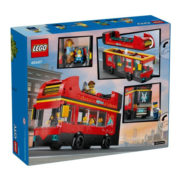 LEGO City - Červený dvoupodlažní vyhlídkový autobus