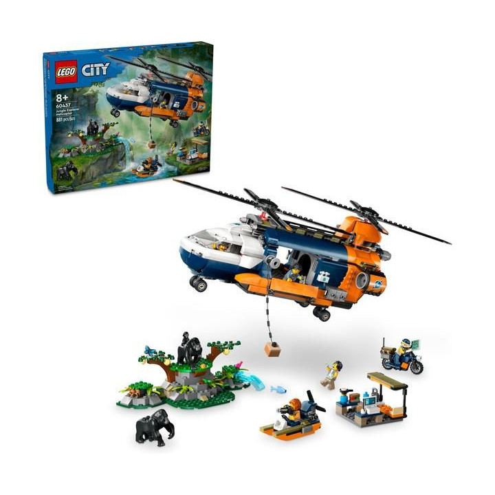 LEGO City - Helikoptéra na průzkum džungle v základním táboře