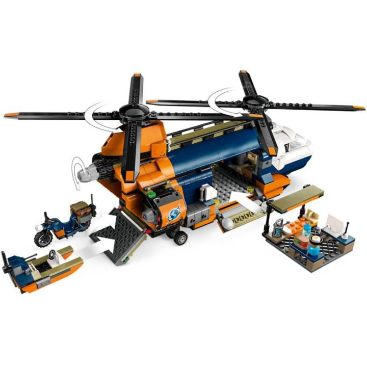 LEGO City - Helikoptéra na průzkum džungle v základním táboře